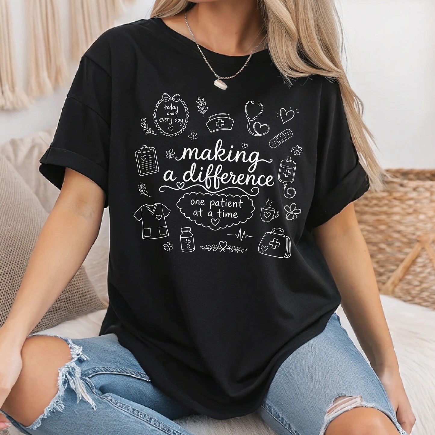 “Making a Difference” Nurse & Caregiver T-Shirt