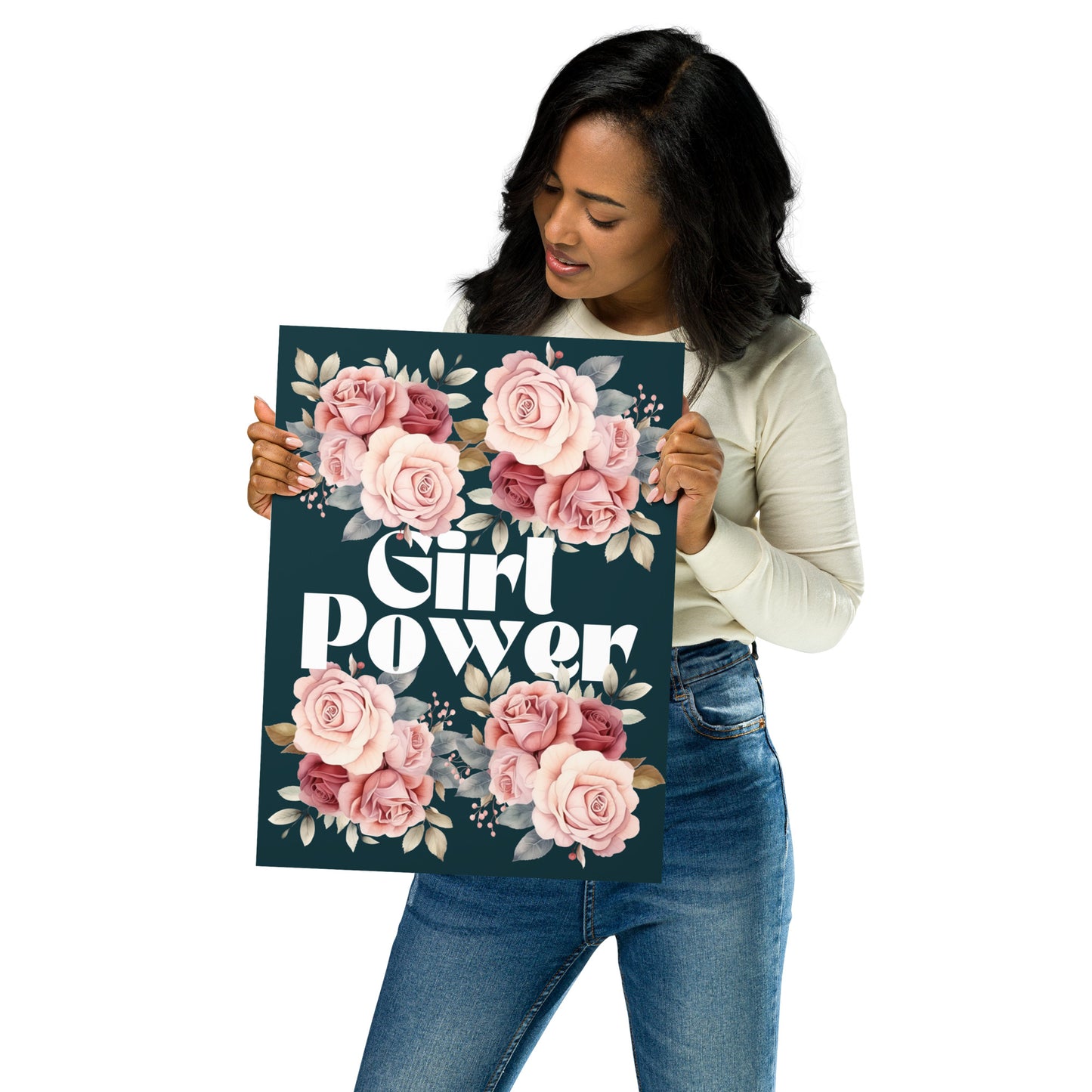 Girl Power Poster, Girl Room Decor, Nursery Wall Art, Feminist Poster, Girl Power Gift UNFRAMED