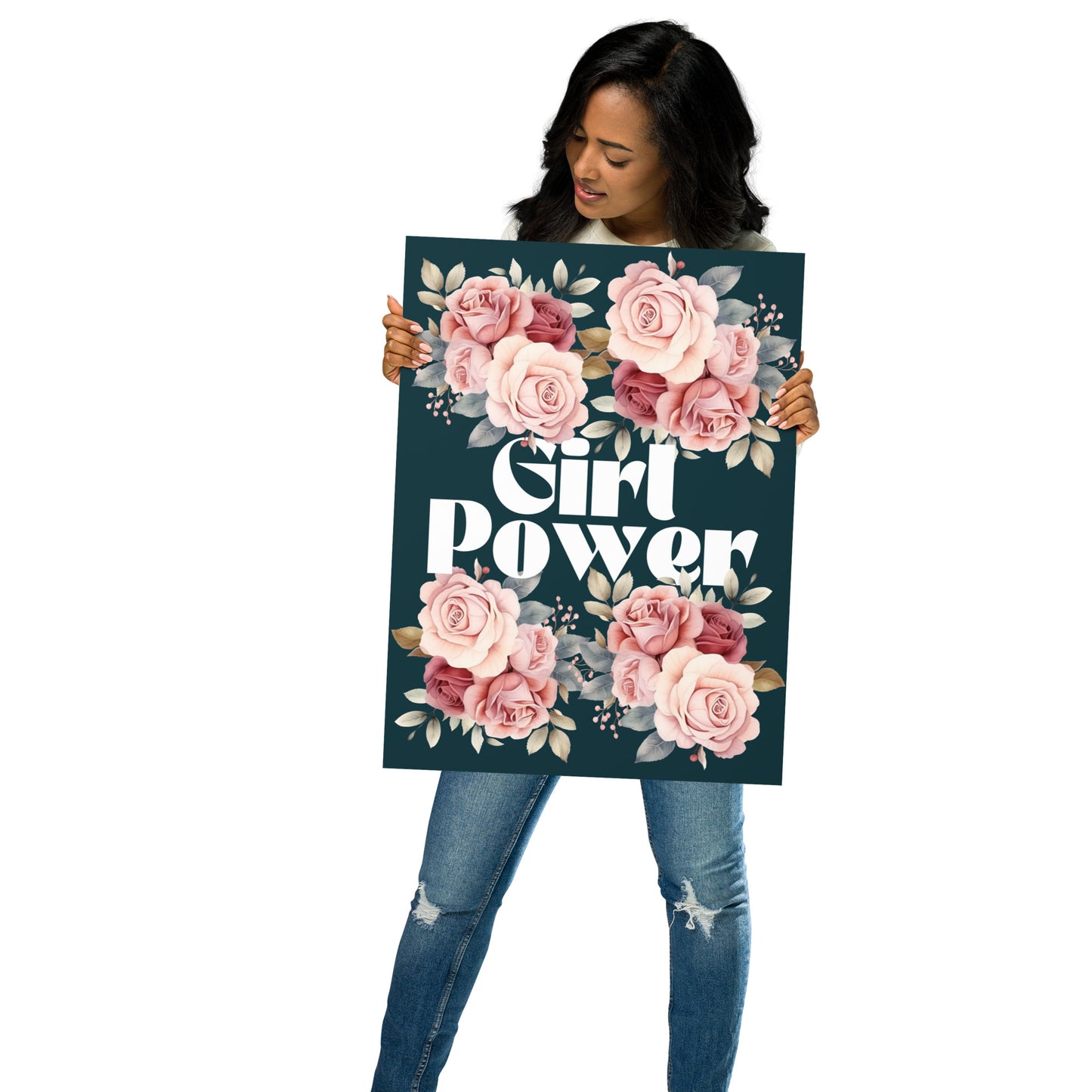 Girl Power Poster, Girl Room Decor, Nursery Wall Art, Feminist Poster, Girl Power Gift UNFRAMED