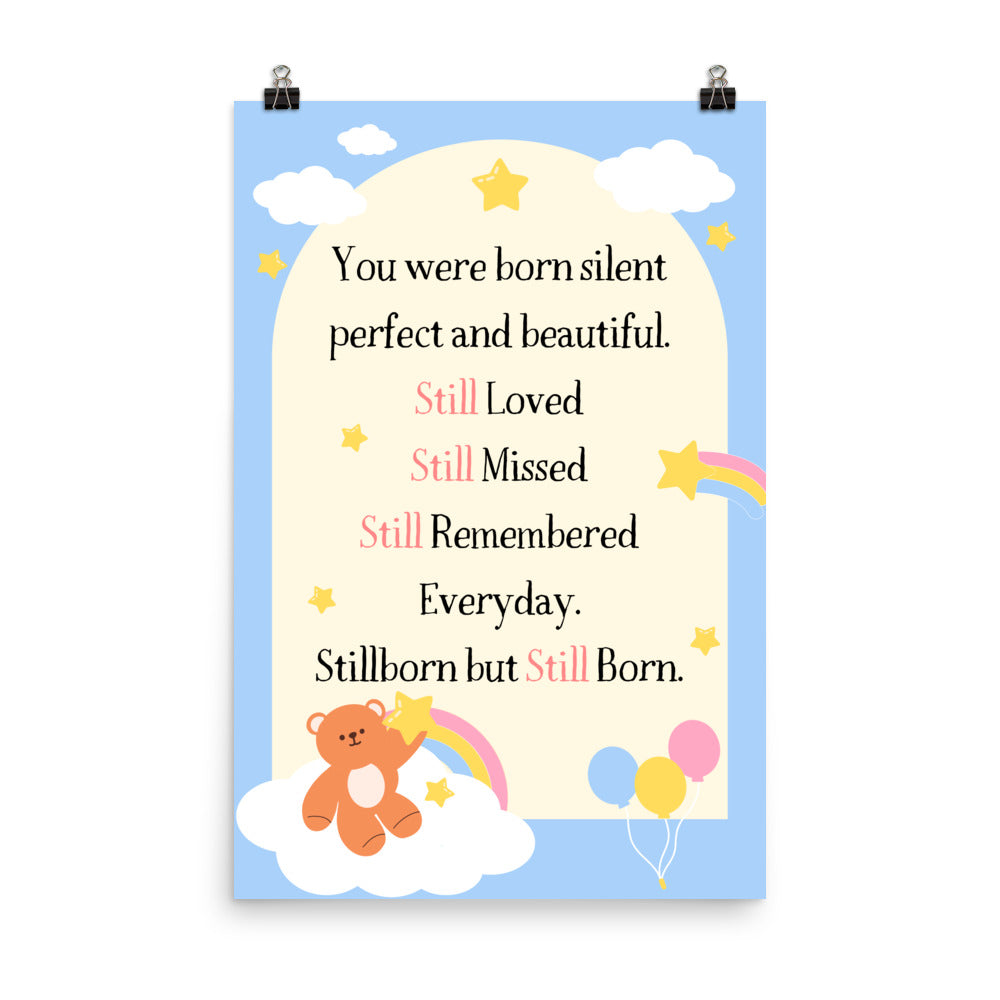 Stillborn Poem Poster Pregnancy Loss Wall Art, Baby Loss Gift