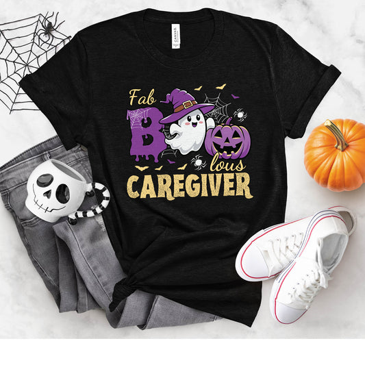 Halloween Caregiver Shirt, Caregiver T-Shirt, Caregiver Gift, Halloween Gift For Nurse Aid, Home Nurse Gift