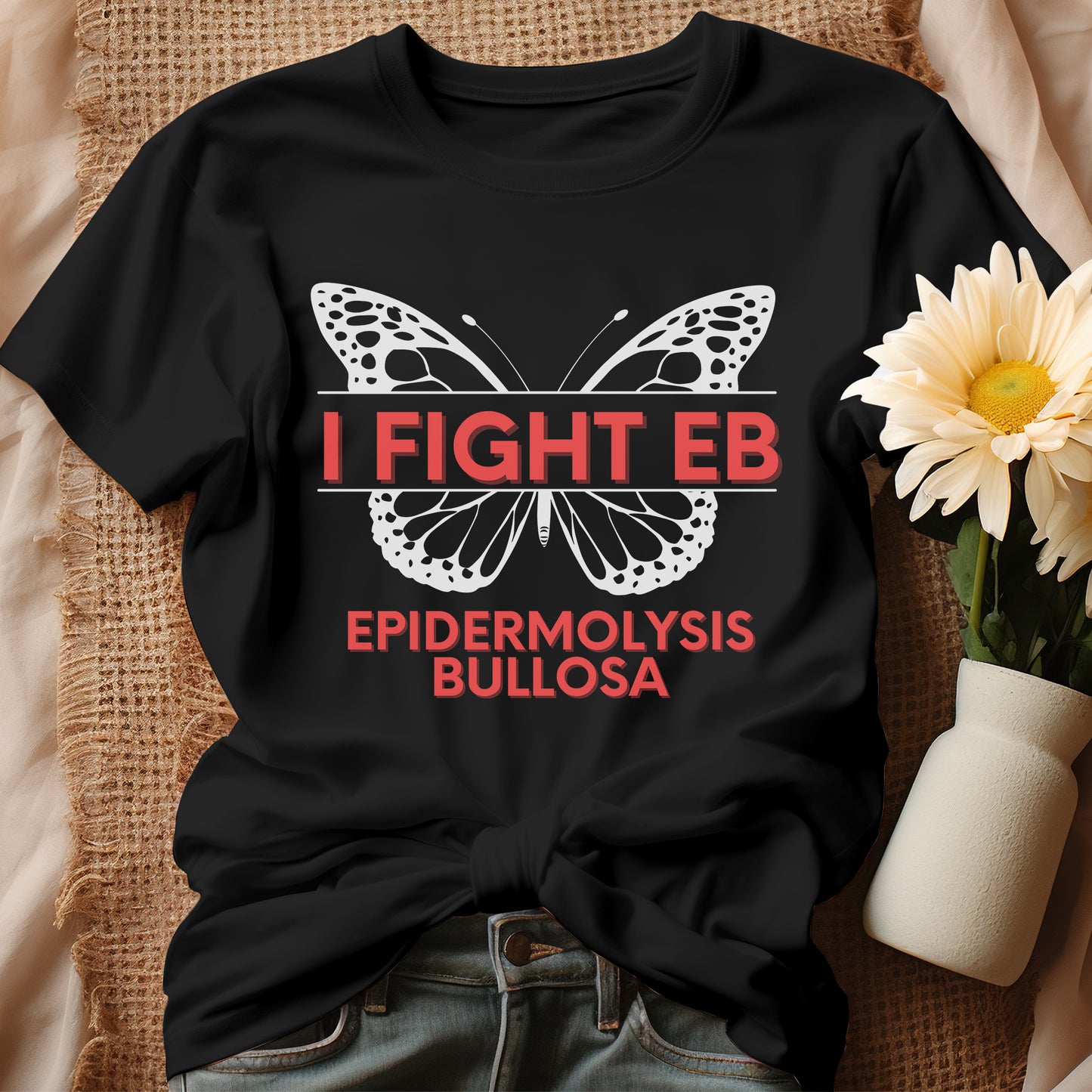 I Fight EB, Epidermolysis Bullosa Awareness Short-Sleeve Unisex T-Shirt