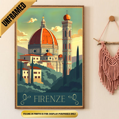 Firenze Italy Art Poster UNFRAMED)