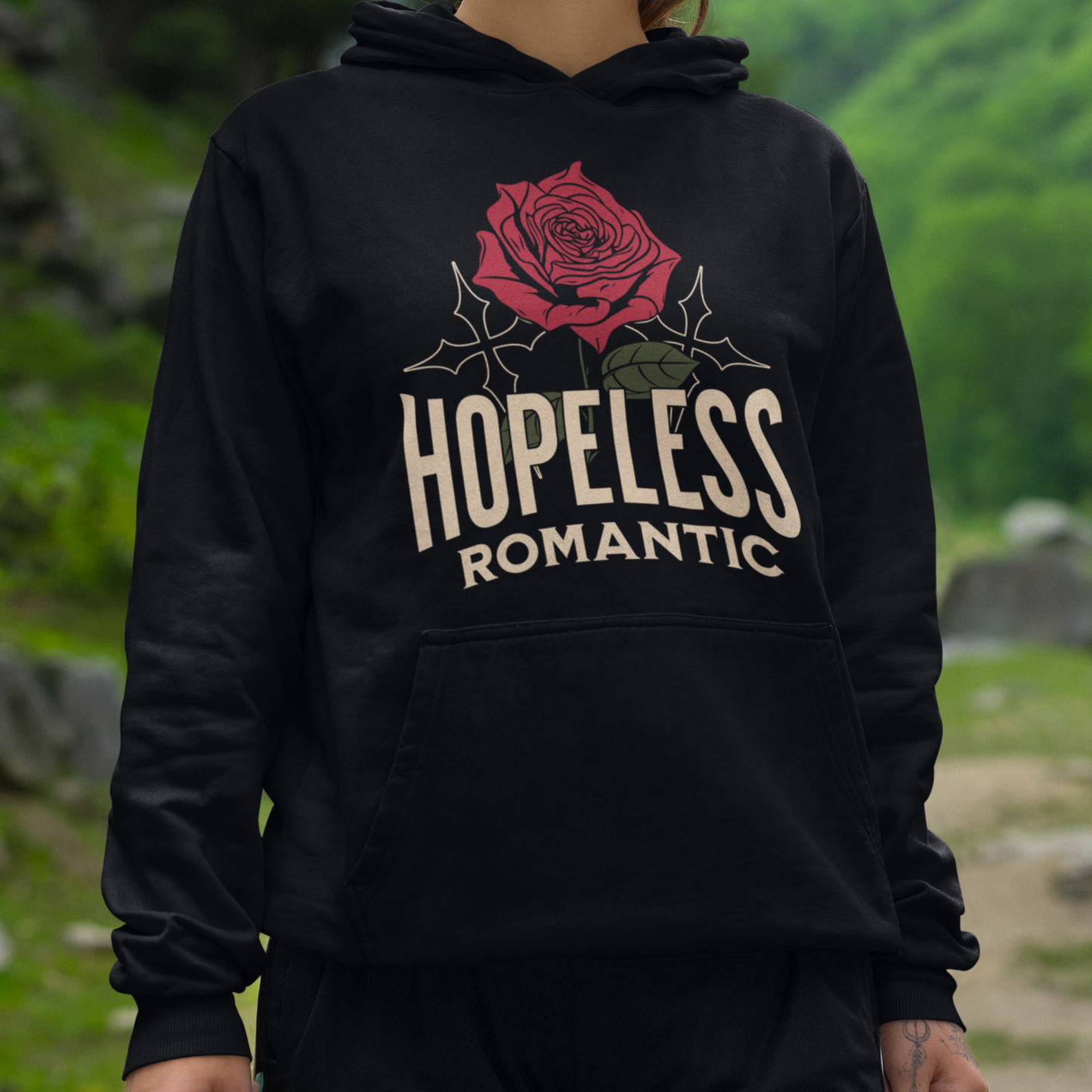 Hopeless Romantic Hoodie, Valentine's Day Gift, Gift for Her, Vintage Love Sweatshirt