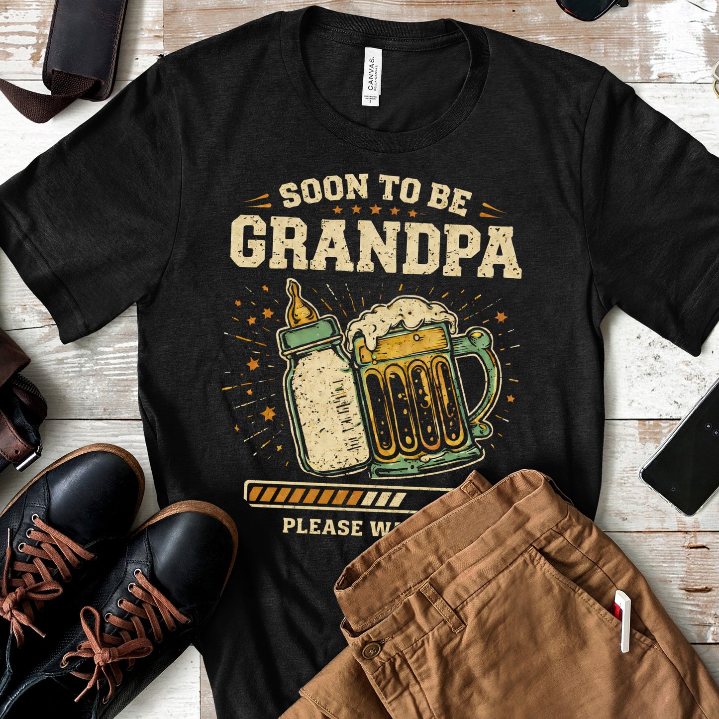 Soon to be Grandpa Pregnancy Announcement T-Shirt