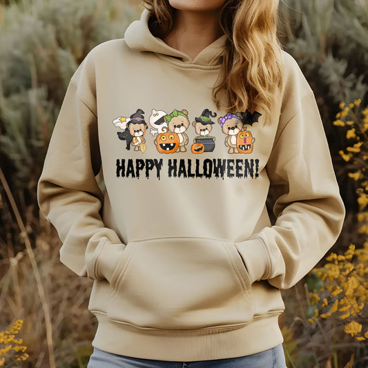 Halloween Hoodie, Trick Or Treat Hoodie, Halloween Sweatshirt, Spooky Hoodie, Cute Halloween Bears Hoodie, Halloween Gift, Fall Sweatshirt