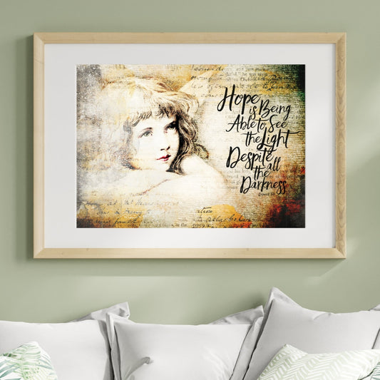 Hope Poster, Hope Poem Wall Art, Inspirational Poster, Motivational Wall Art, Inspiration Print UNFRAMED