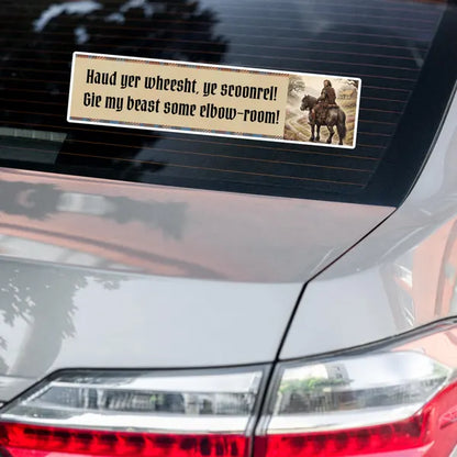 Funny Scottish Highlander Bubble-free Bumper Sticker (15″×3.75″)