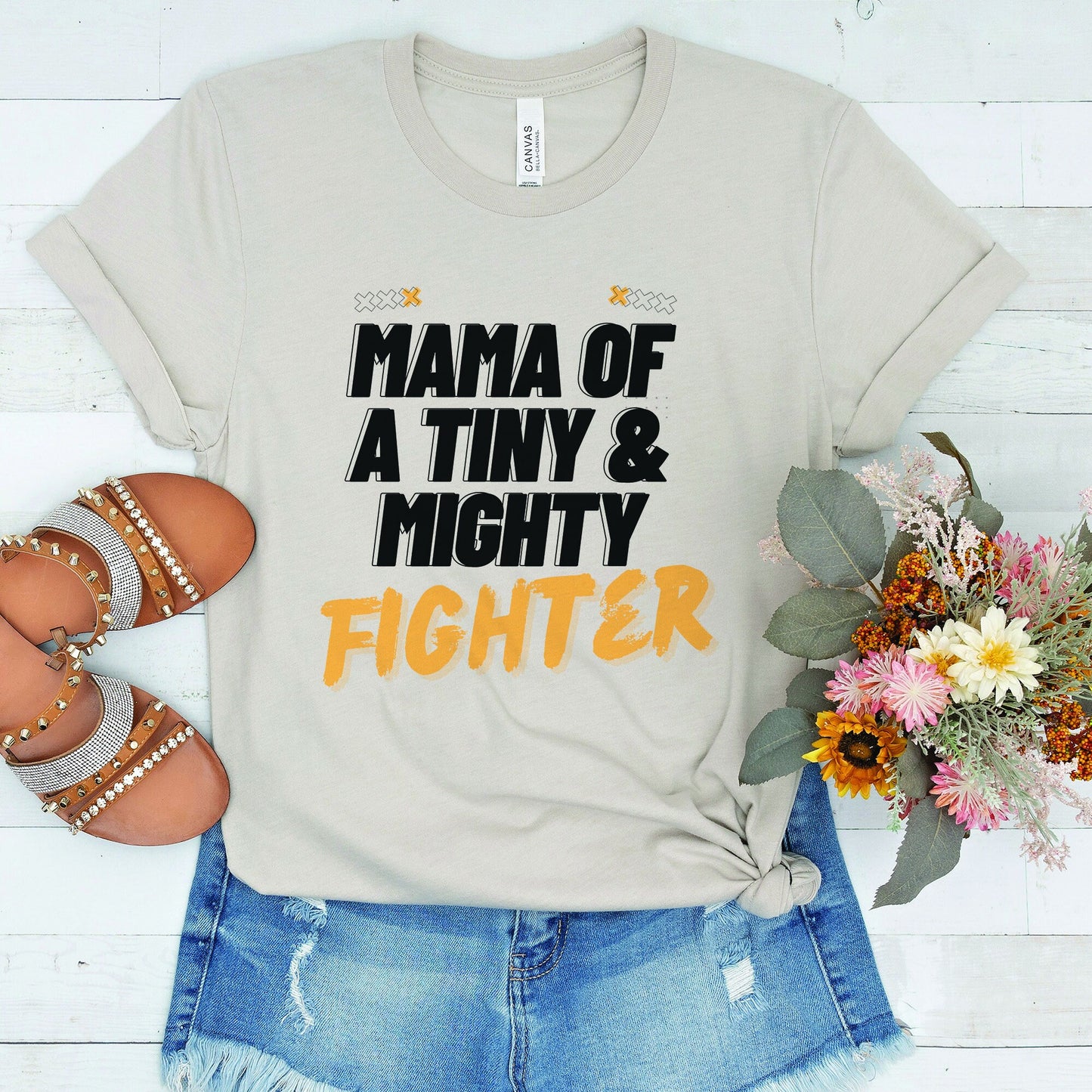 Mama of a Tiny and Mighty Fighter T-Shirt