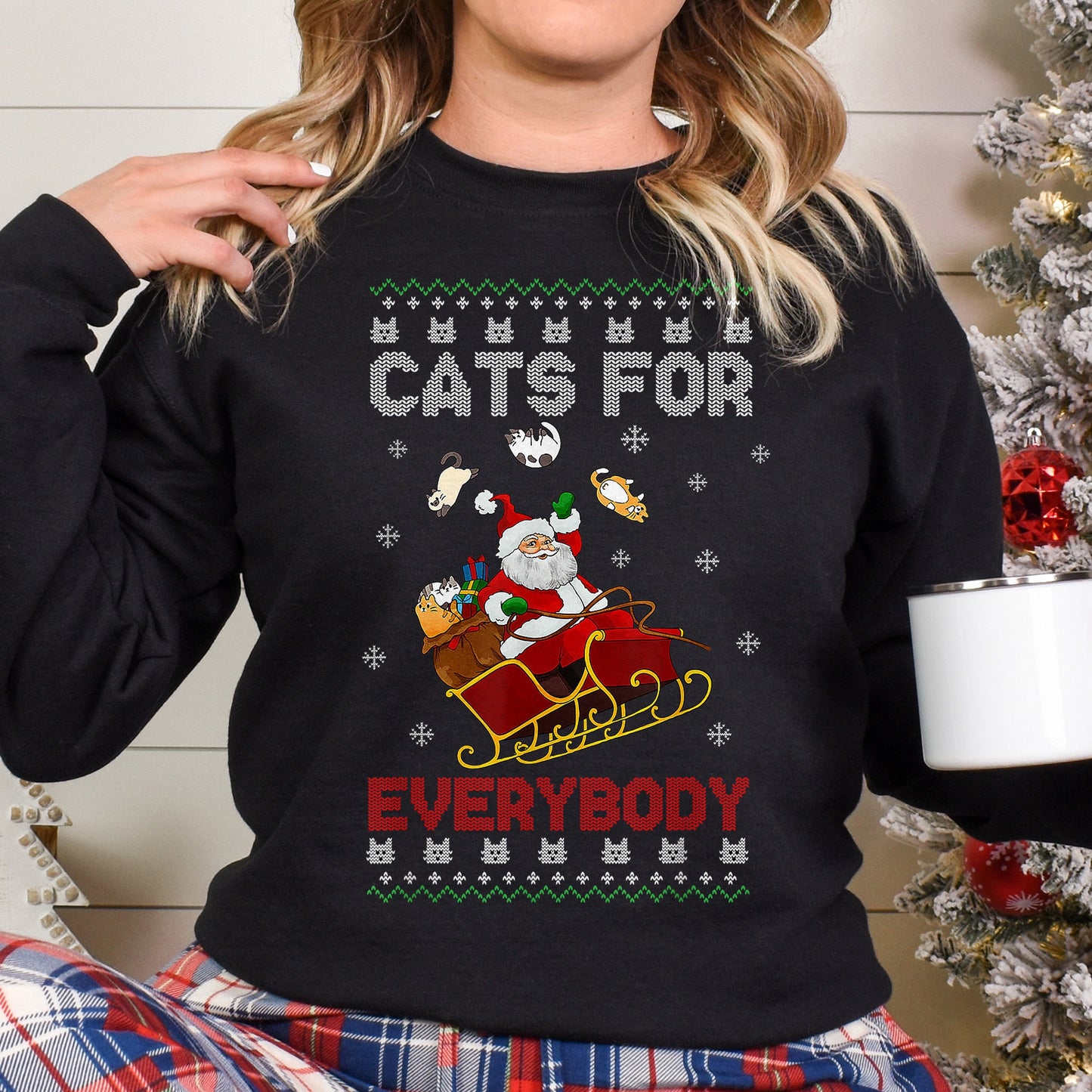 Cats for Everyone Christmas Sweatshirt