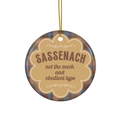 Sassenach Christmas Ceramic Ornament