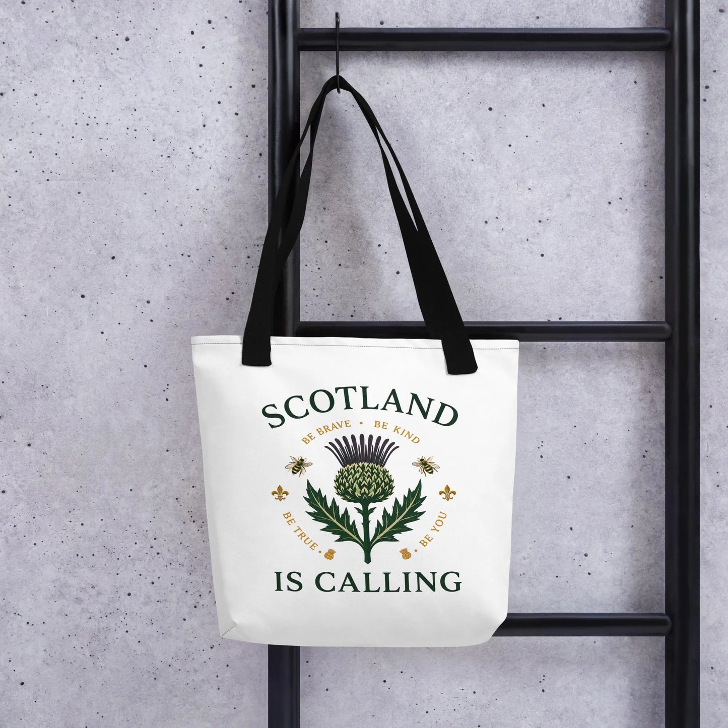 Scotland Is Calling Scottish Thistle Tote Bag