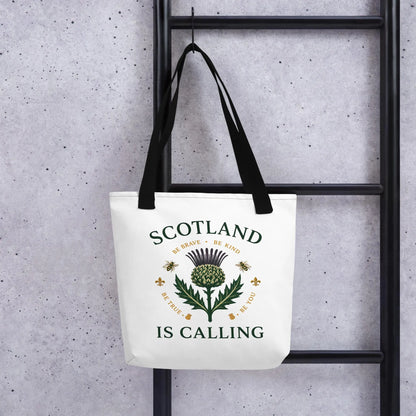 Scotland Is Calling Scottish Thistle Tote Bag