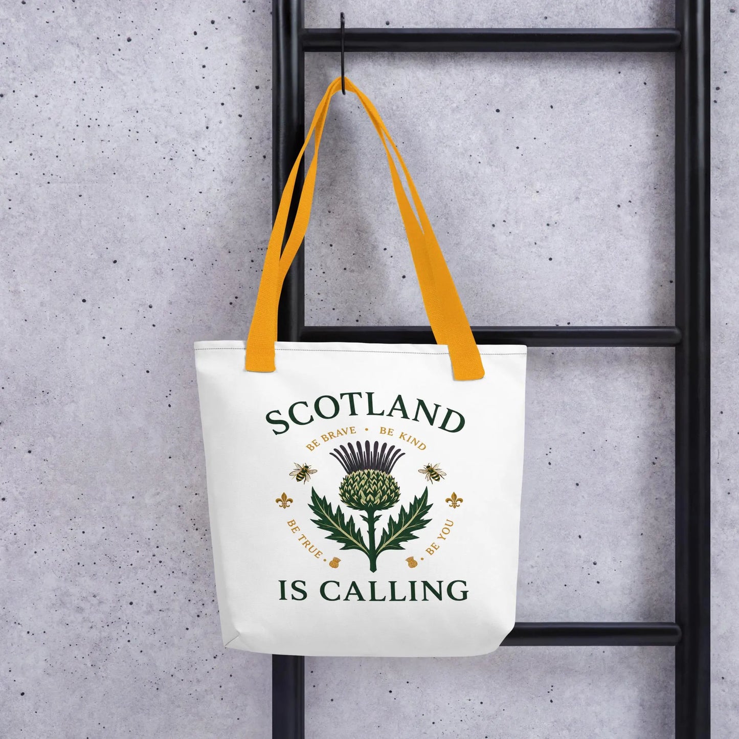 Scotland Is Calling Scottish Thistle Tote Bag