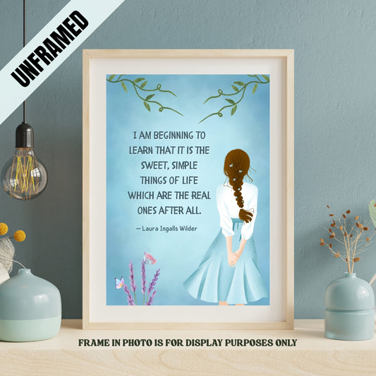 Sweet Simple Things Quote Poster (UNFRAMED)