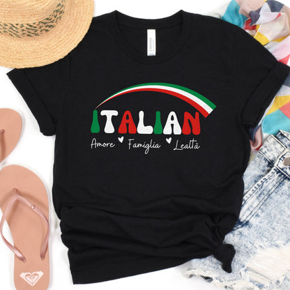 Italian Heritage T-Shirt, Italian Family Shirt, Italian Gifts, Italian Pride Tee, Italian Shirt, Gift for Italian