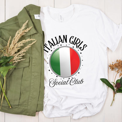 Italian Girls Social Club T-Shirt, Italian Pride Shirt, Italian Roots Tee, Italian Heritage, Italian Fashion