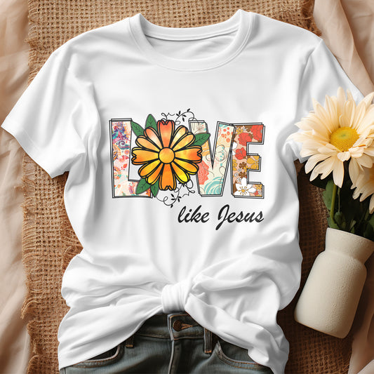 Love like Jesus T-Shirt | Religious Gifts | Christian Valentine Short-Sleeve Unisex T-Shirt