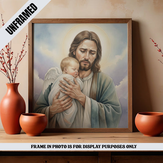 Safe in the Arms of Jesus Poster (Unframed)