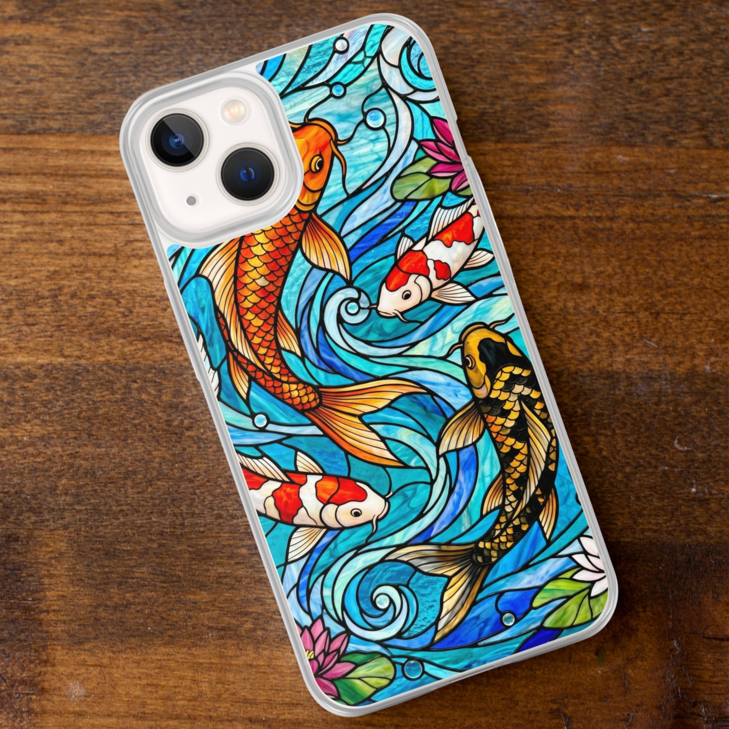 Stained Glass Koi Fish Clear Case for iPhone®