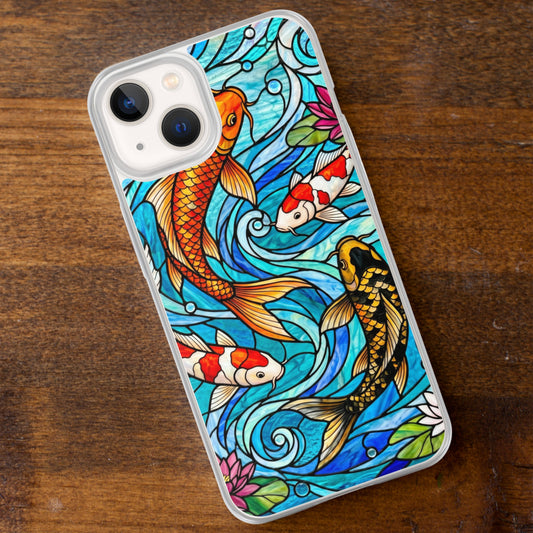 Stained Glass Koi Fish Clear Case for iPhone®