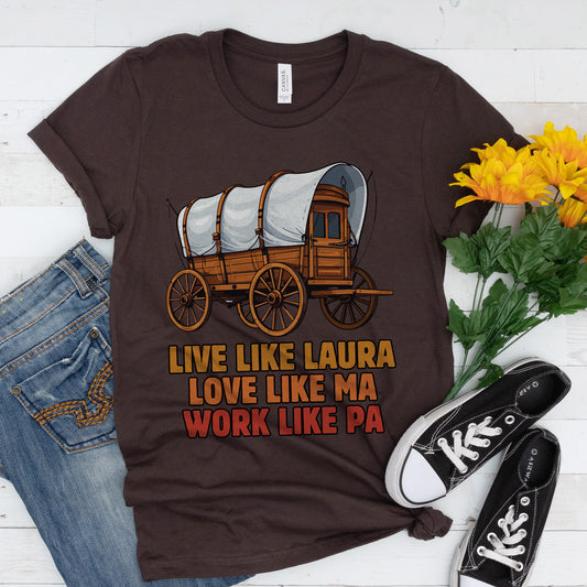 Little House on the Prairie Inspired t-shirt, Laura Ingalls Wilder shirt, Little House Fan Gift, Vintage Tee, Old West Tee