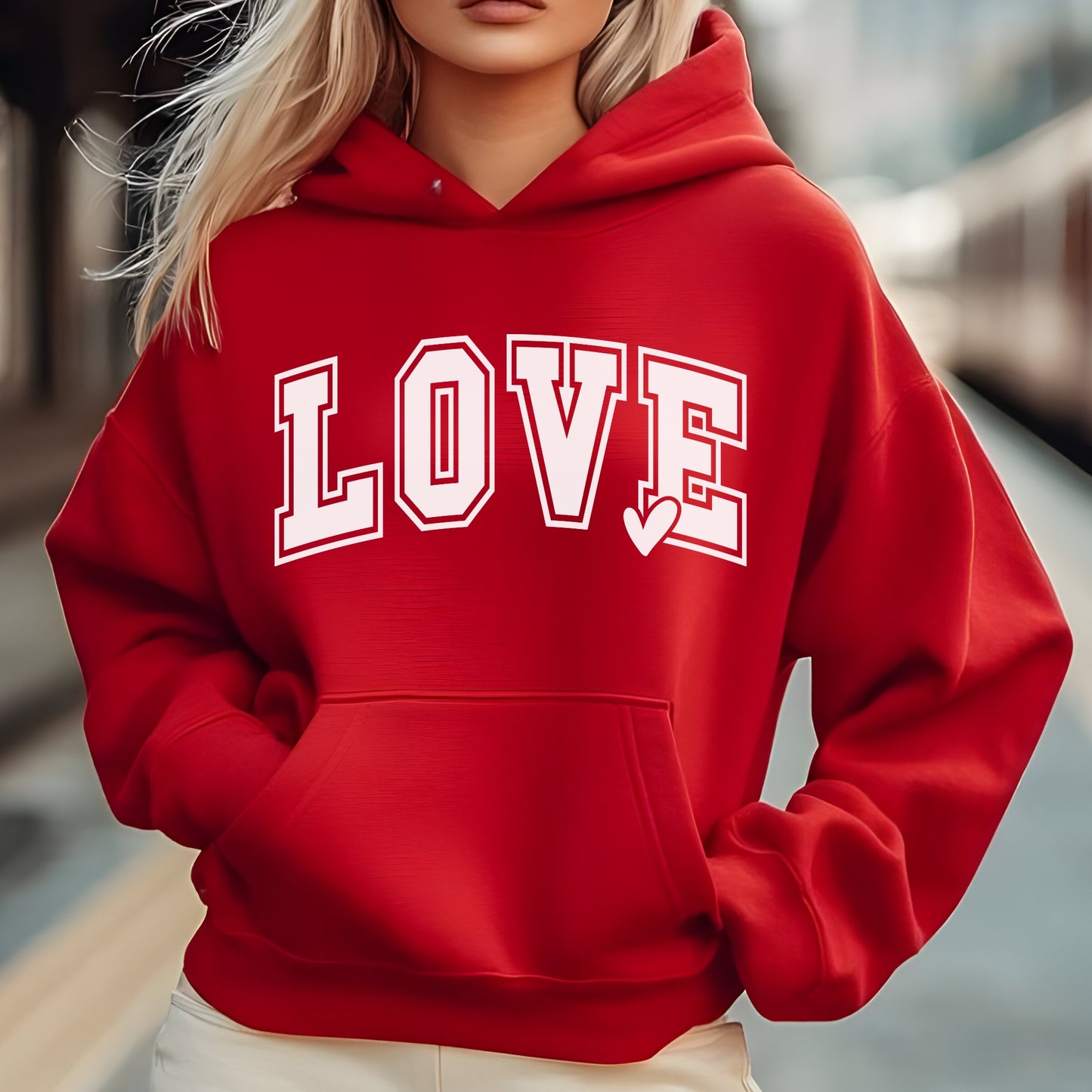 Love Hoodie, Valentines Day Sweatshirt, Valentine Sweater, Heart Hoodie, Romantic Sweatshirt