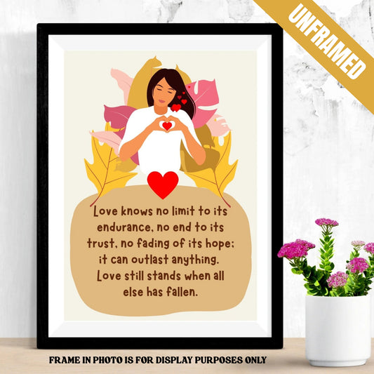 Love Endures Forever Poster (UNFRAMED)
