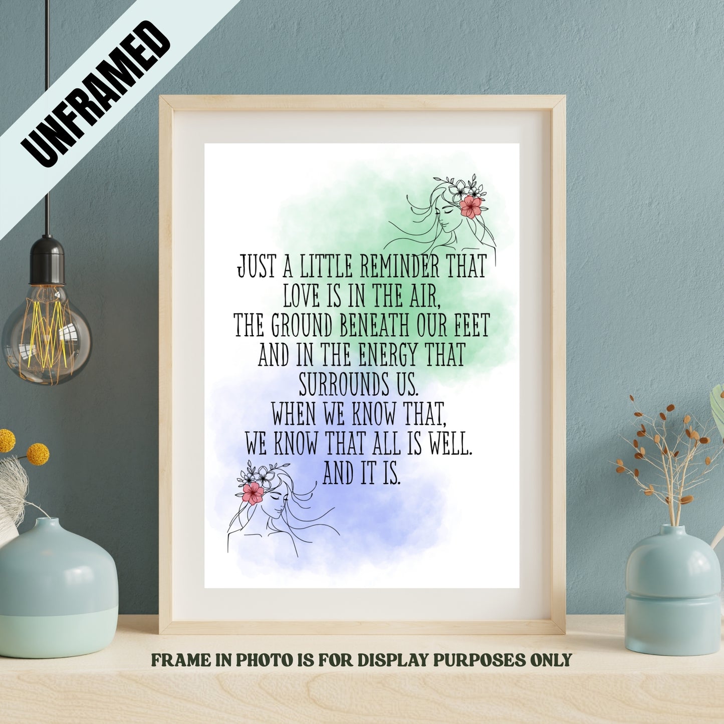 Romantic Love Quote Poster (Unframed)