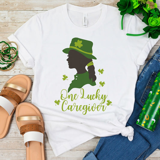 Lucky Caregiver Unisex t-shirt | Caregiver St. Patrick's Day Shirt
