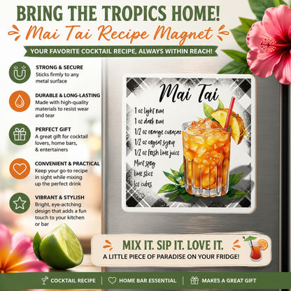 Mai Tai Recipe Magnet