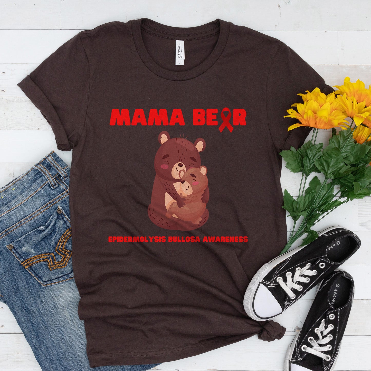 Mama Bear Epidermolysis Bullosa Awareness T-Shirt