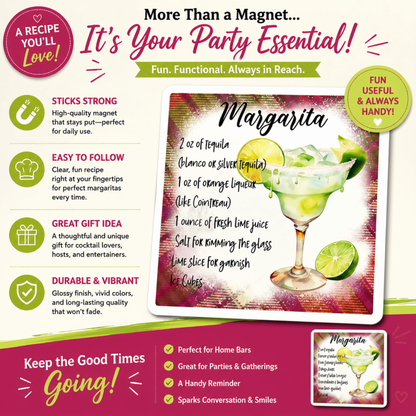 Margarita Recipe Magnet