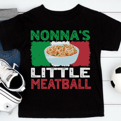 Italian Toddler Shirt, Nonna's Little Meatball Shirt, Italian Kid Shirt