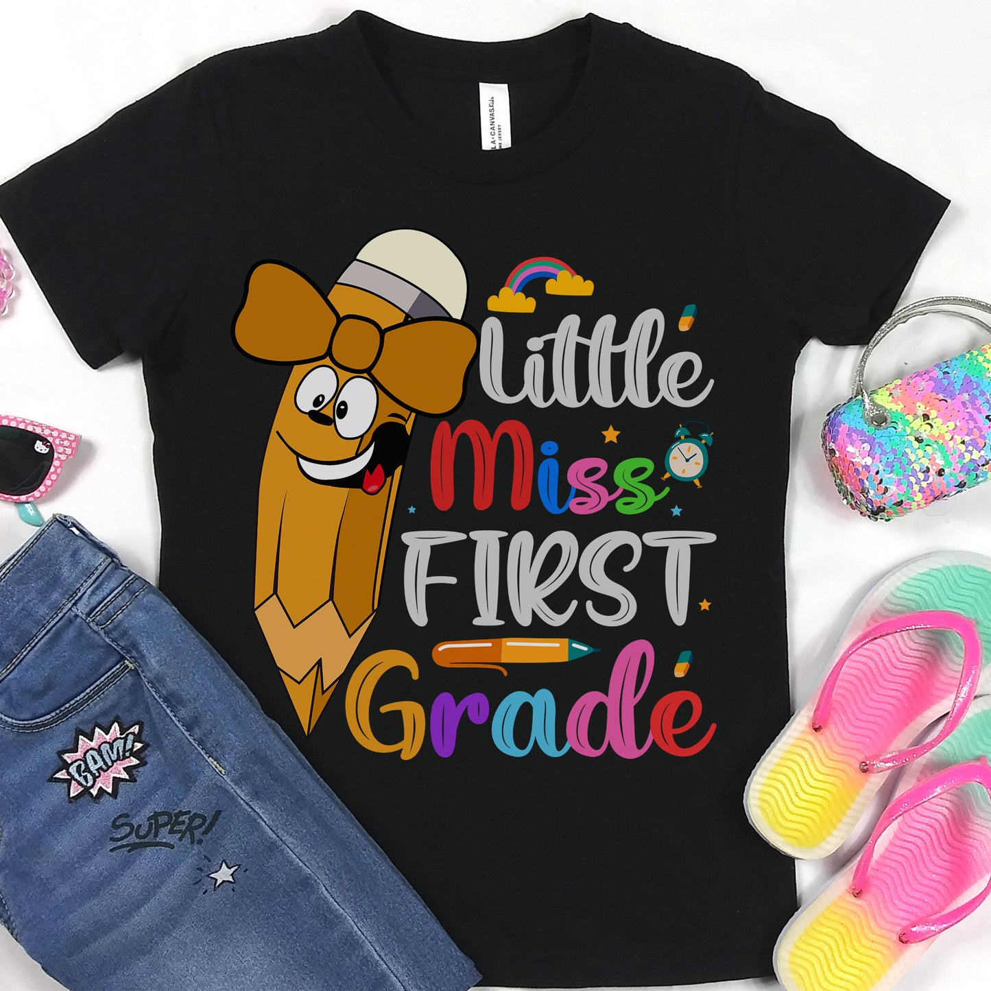 Back To School Shirt, First Grade Shirt, First Grade Gift, 1st Day of School, Little Miss First Grade T-Shirt