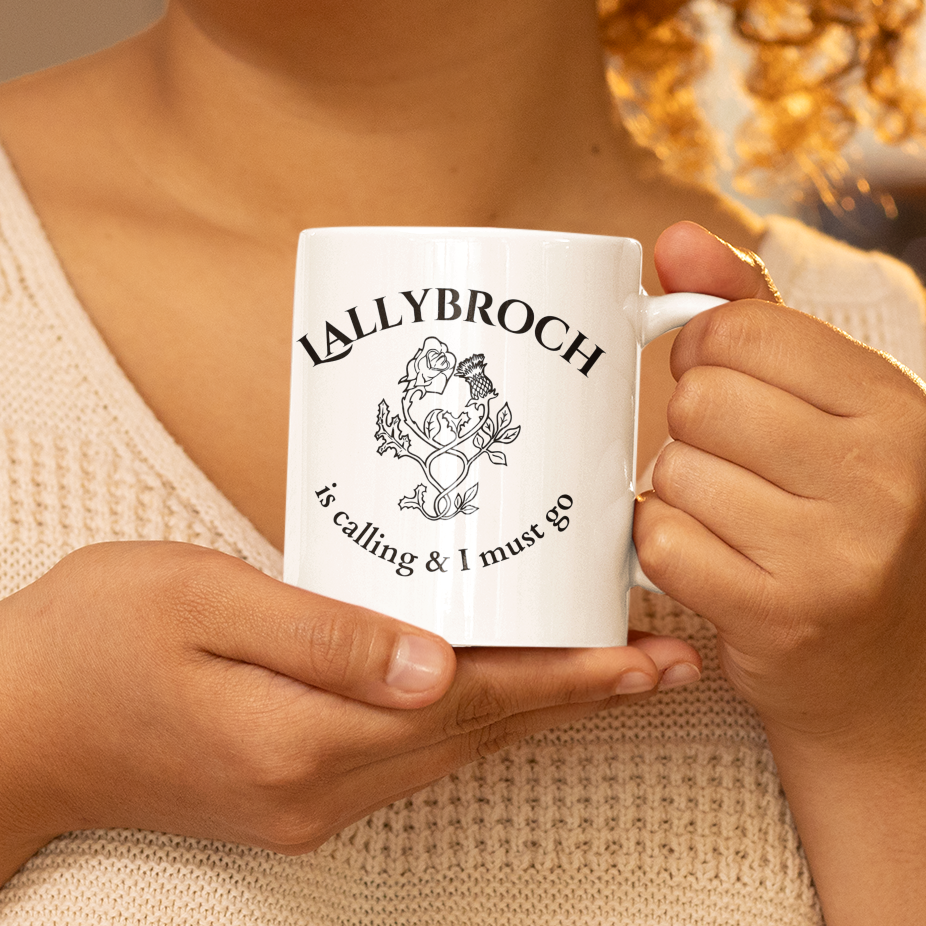 Lallybroch is Calling and I Must Go White Glossy Mug