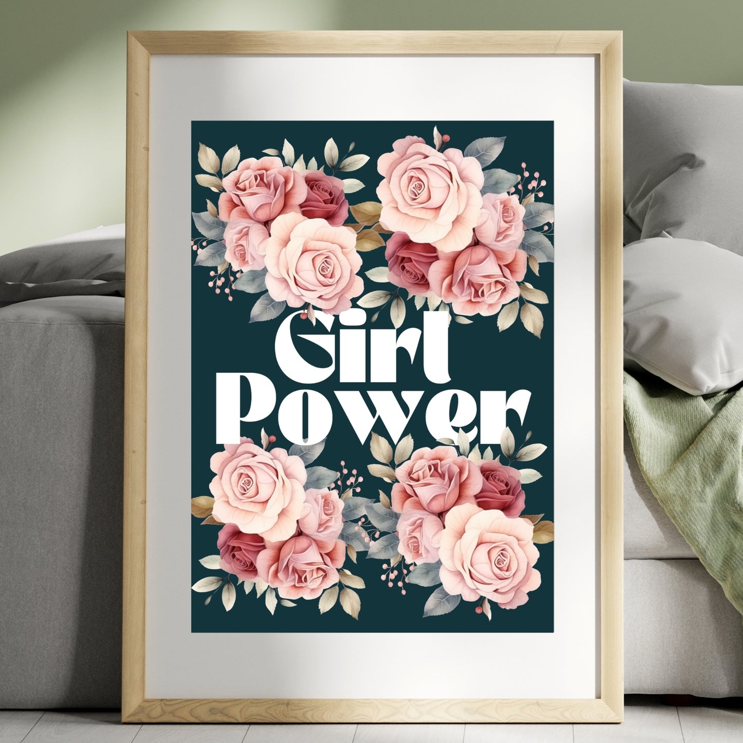 Girl Power Poster, Girl Room Decor, Nursery Wall Art, Feminist Poster, Girl Power Gift UNFRAMED