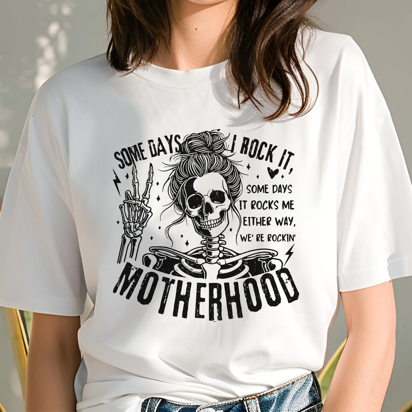 Rocking Motherhood | Mom Life | Some Days I Rock It Shirt | Motherhood Shirt | Motherhood Tee | Trendy Mama Shirt | Funny Mom Shirt