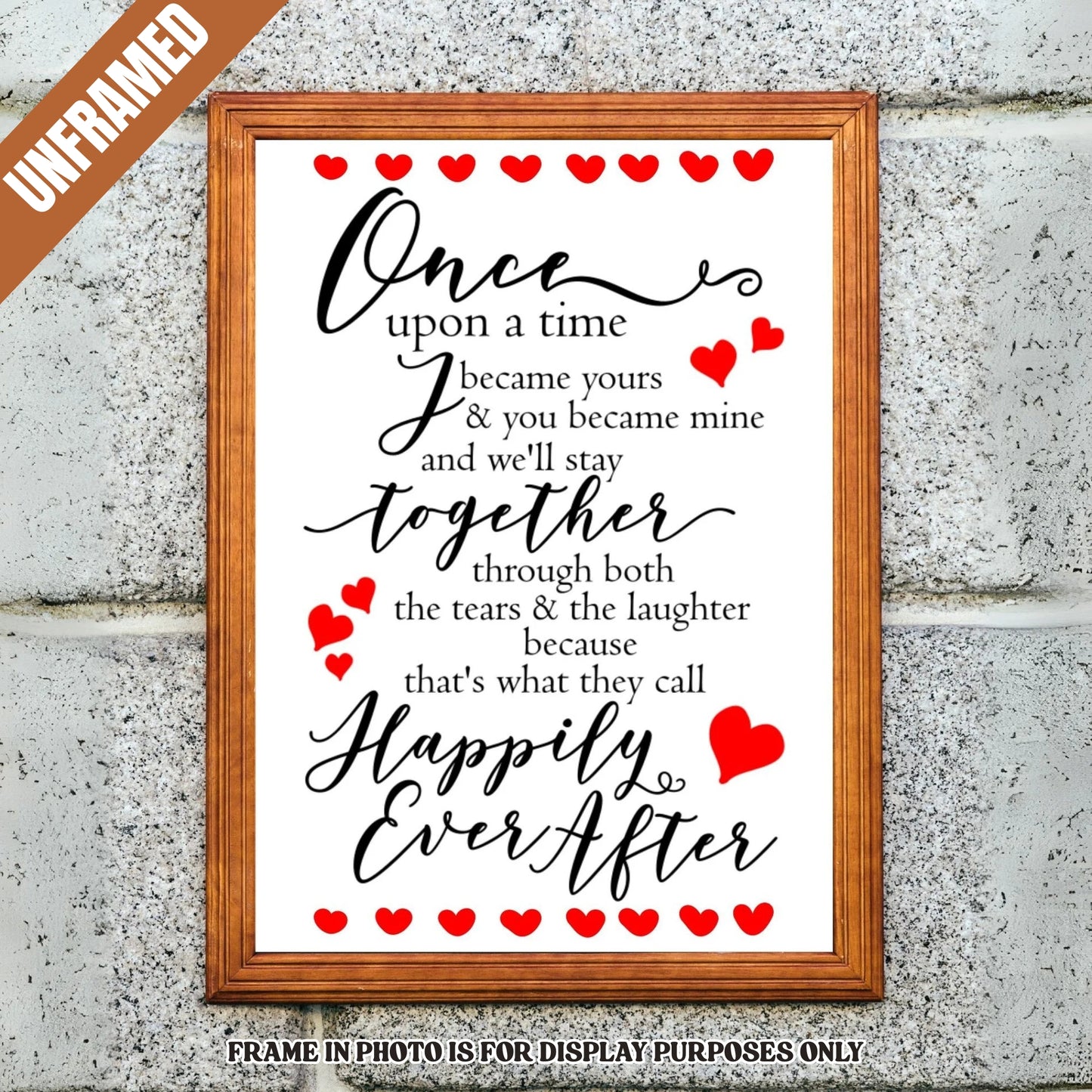 Romantic Love Quote Poster (UNFRAMED)