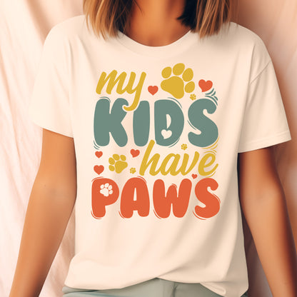 Comfort Colors My Kids Have Paws T-Shirt