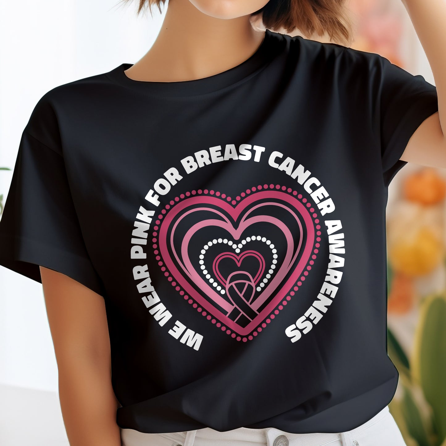 Breast Cancer Fight Shirt, We Wear Pink for Breast Cancer Awareness T-Shirt, Breast Cancer Gifts