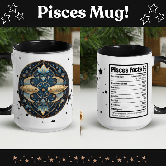 Pisces Zodiac Mug, Pisces Zodiac Gifts, Astrology Mug, Pisces Mug, Pisces Gift, Astrology Gift