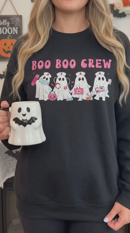 Boo Boo Crew Caregiver Halloween Unisex Sweatshirt