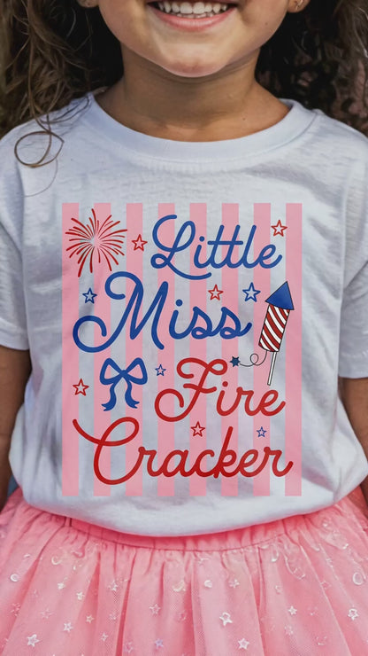 Little Miss Fire Cracker Youth classic tee