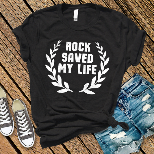 Rock Saved My Life T-Shirt, Rock Shirt, Concert Shirt, Music Lover Gift, Music Merch, Rock Fashion