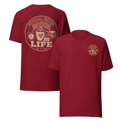 Special Needs Mom Life T-Shirt, Front And Back Design