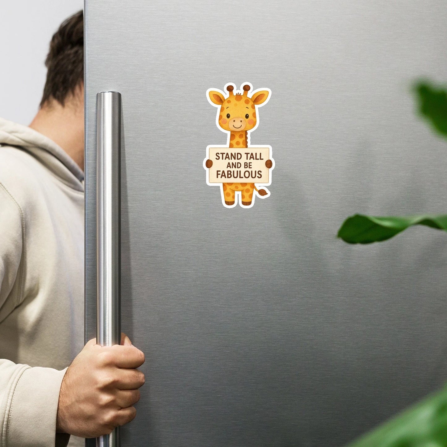 Stand Tall and Be Fabulous Cute Giraffe Magnet