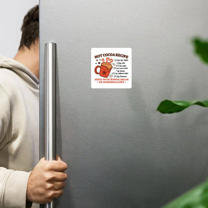 Hot Cocoa Recipe Christmas Magnet