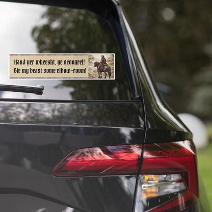 Funny Scottish Highlander Bubble-free Bumper Sticker (15″×3.75″)