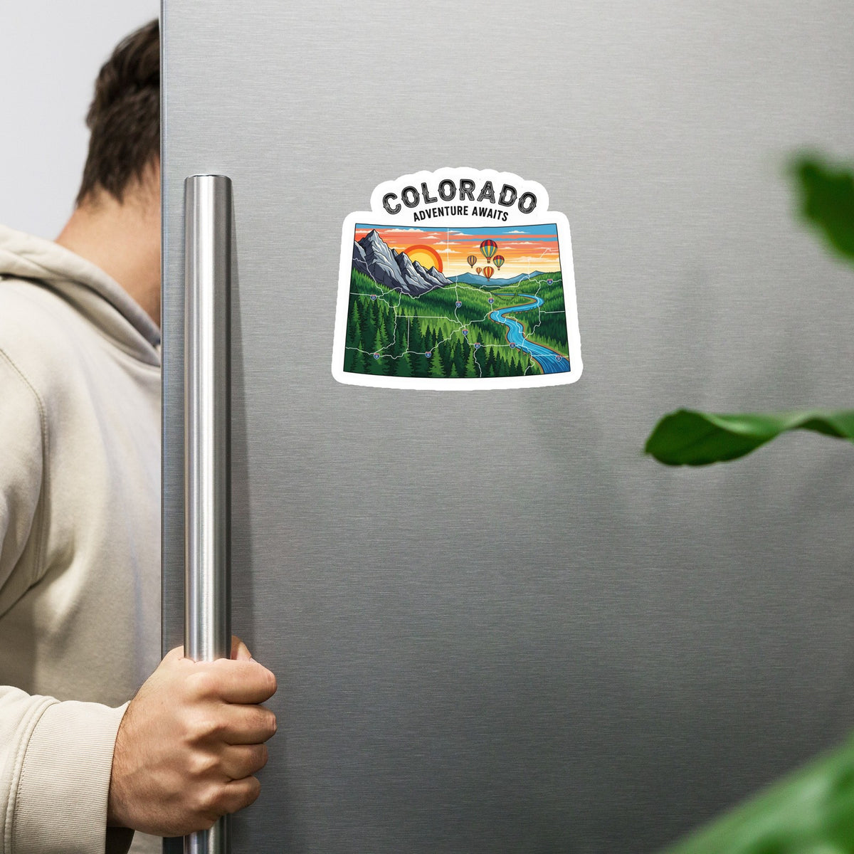 Colorado State Mountain Scenery Souvenir Fridge Magnet